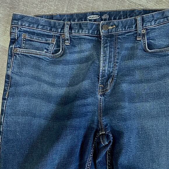 Old Navy Mid Rise Dark Jean Bundle (2) Mens 38 Athletic Taper Loose Straight - Picture 3 of 11